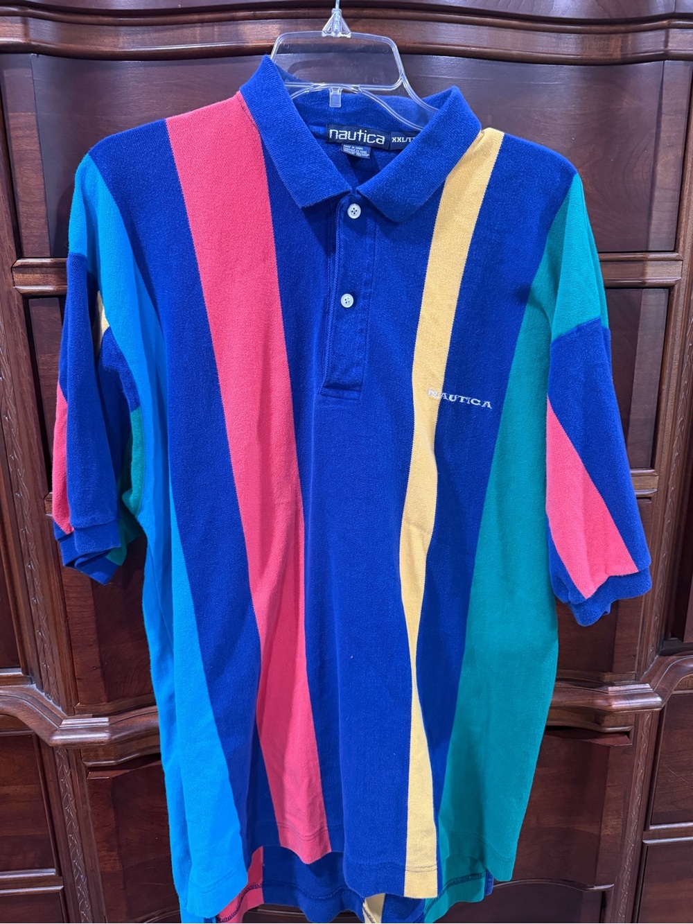 Men’s Vintage Nautica Polo Striped shirt Sz XXL